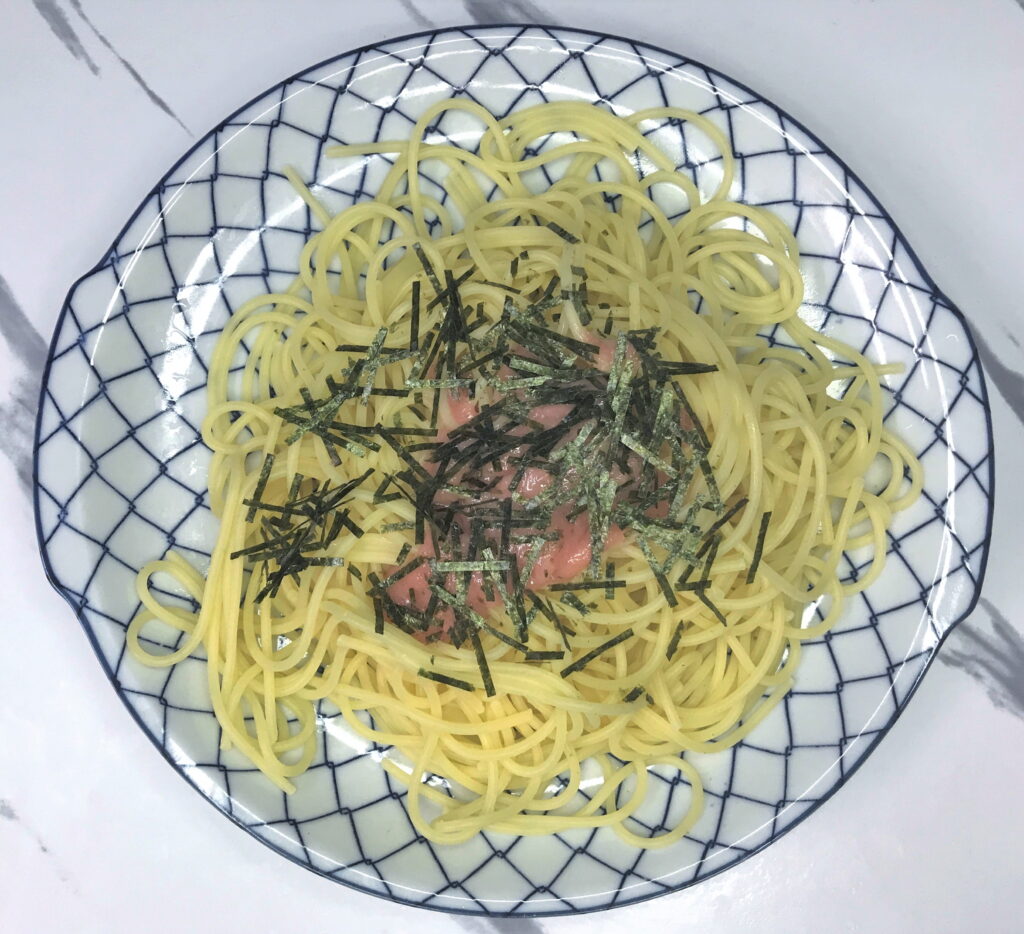 インスタント食品のたらこスパゲッティ03