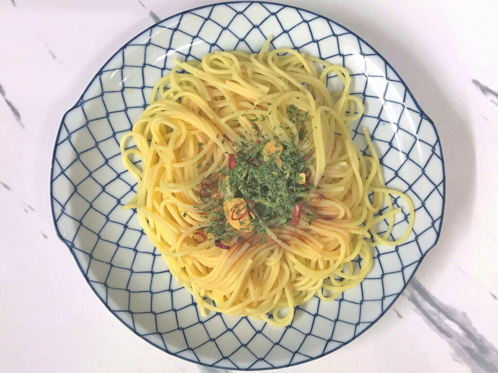インスタント食品のペペロンチーノスパゲッティ03