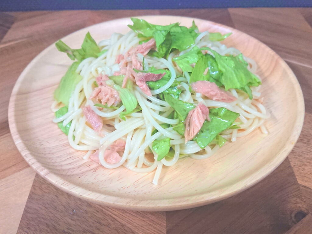 ツナとレタスの冷製パスタ
