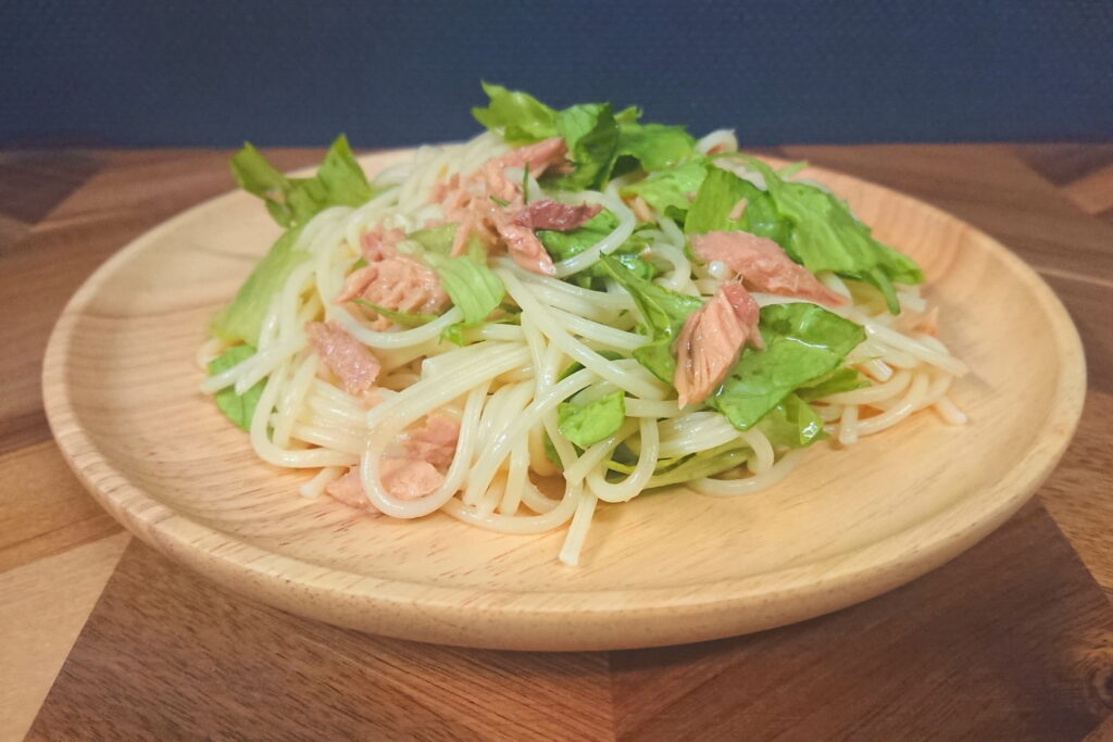 ツナとレタスの冷製パスタ02
