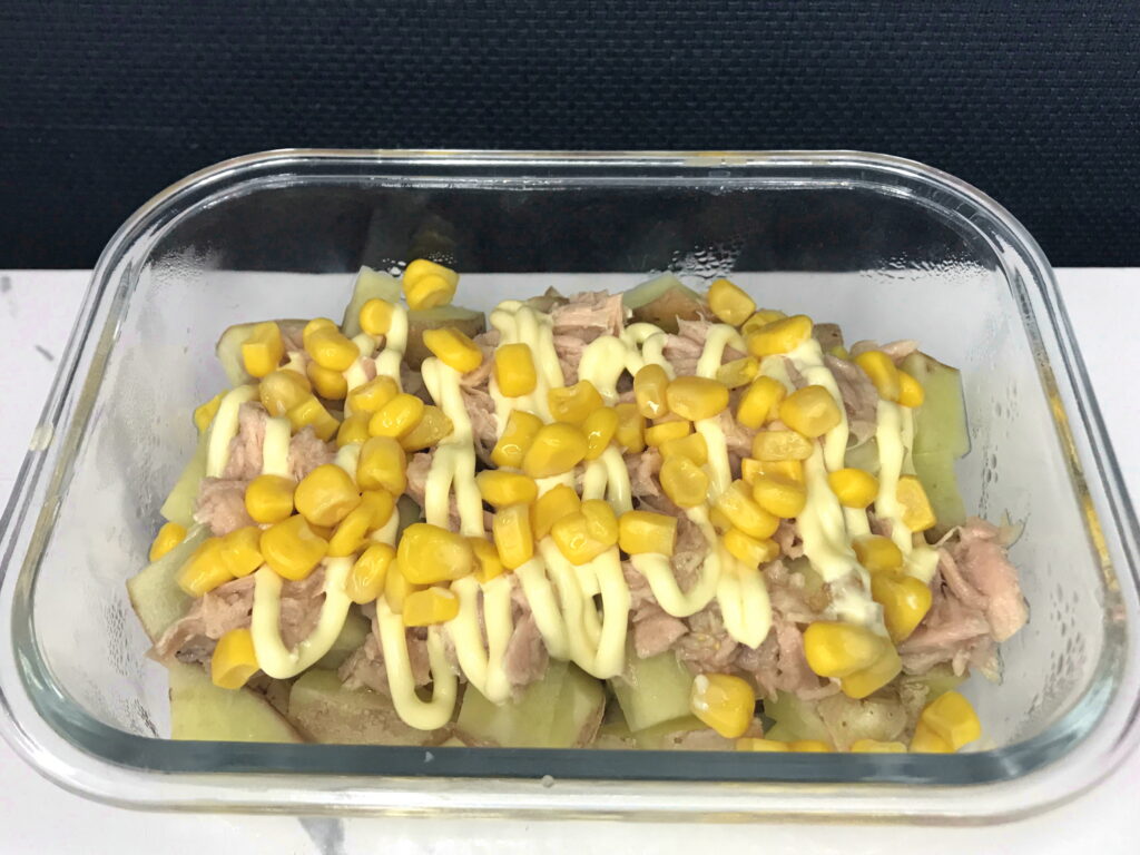 ポテトとツナとコーンのマヨネーズ焼き