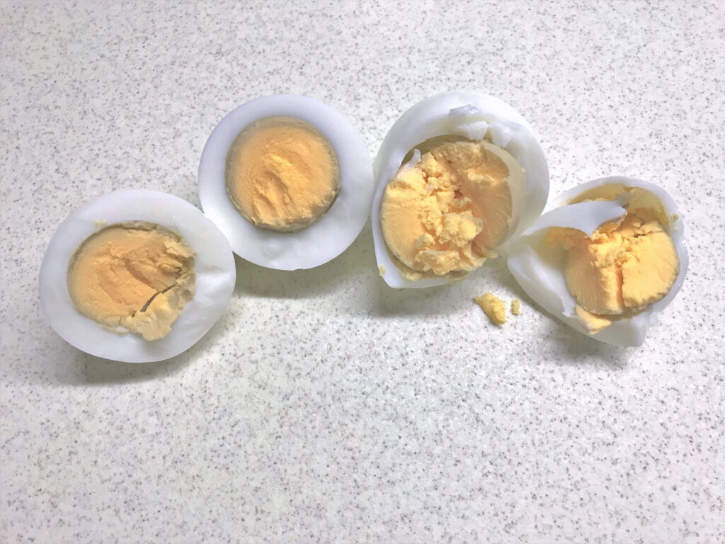 低温調理器で85度の15分で作ったゆでたまご