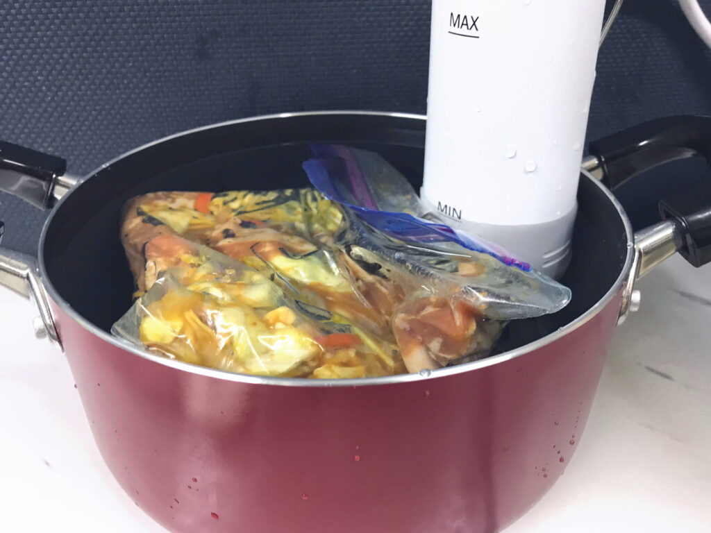 低温調理器で作った肉野菜炒め