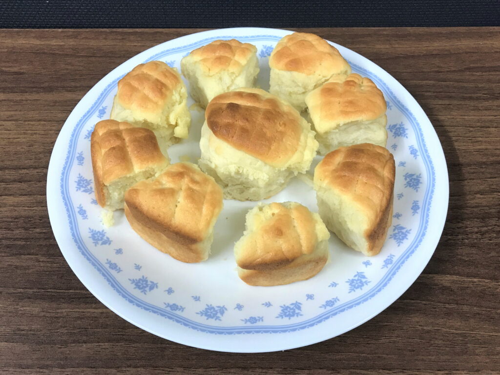 冷凍保存用にちぎった手作りメロンパン