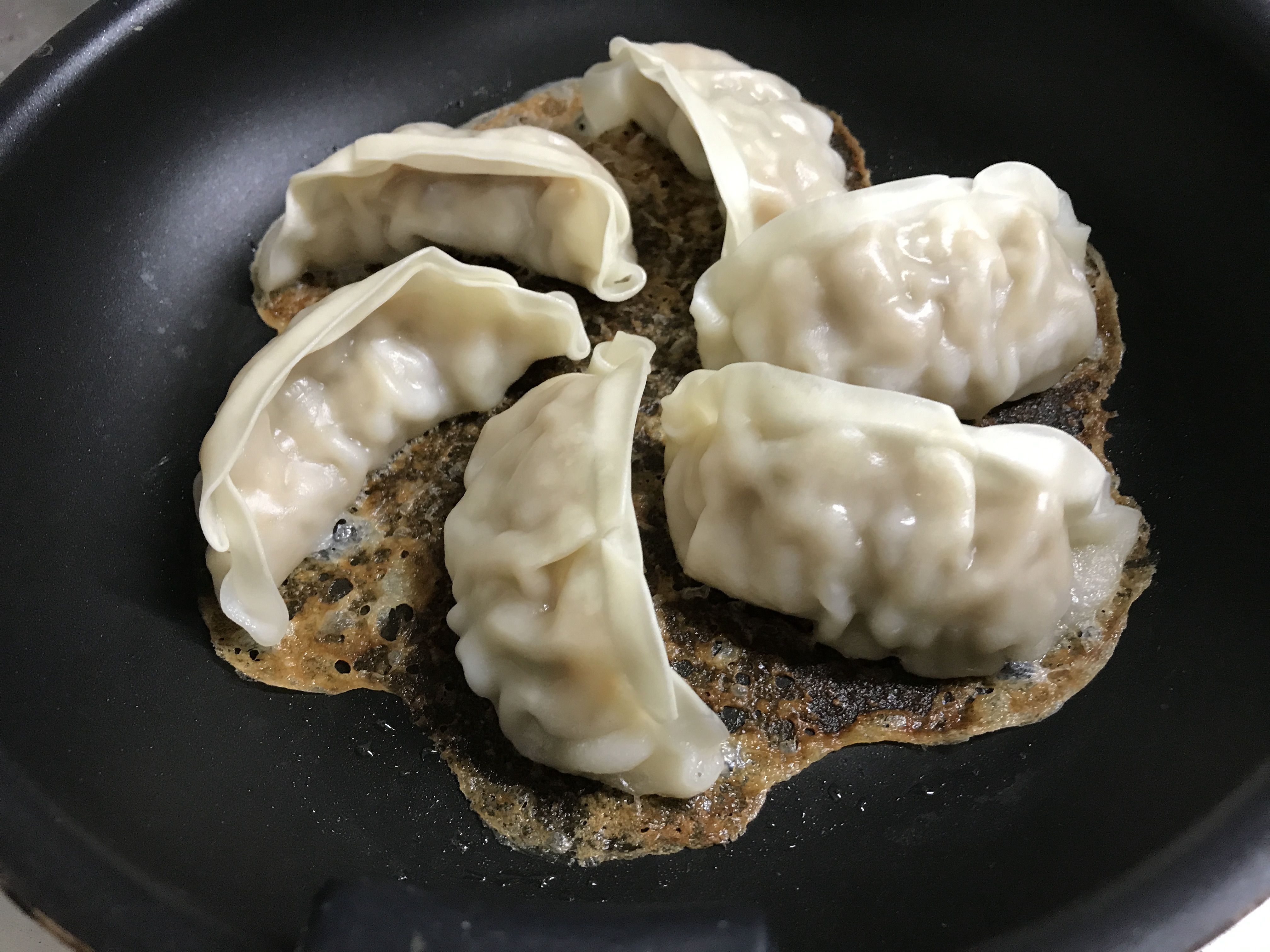 水溶き小麦粉を入れて焼いた羽根つき餃子04