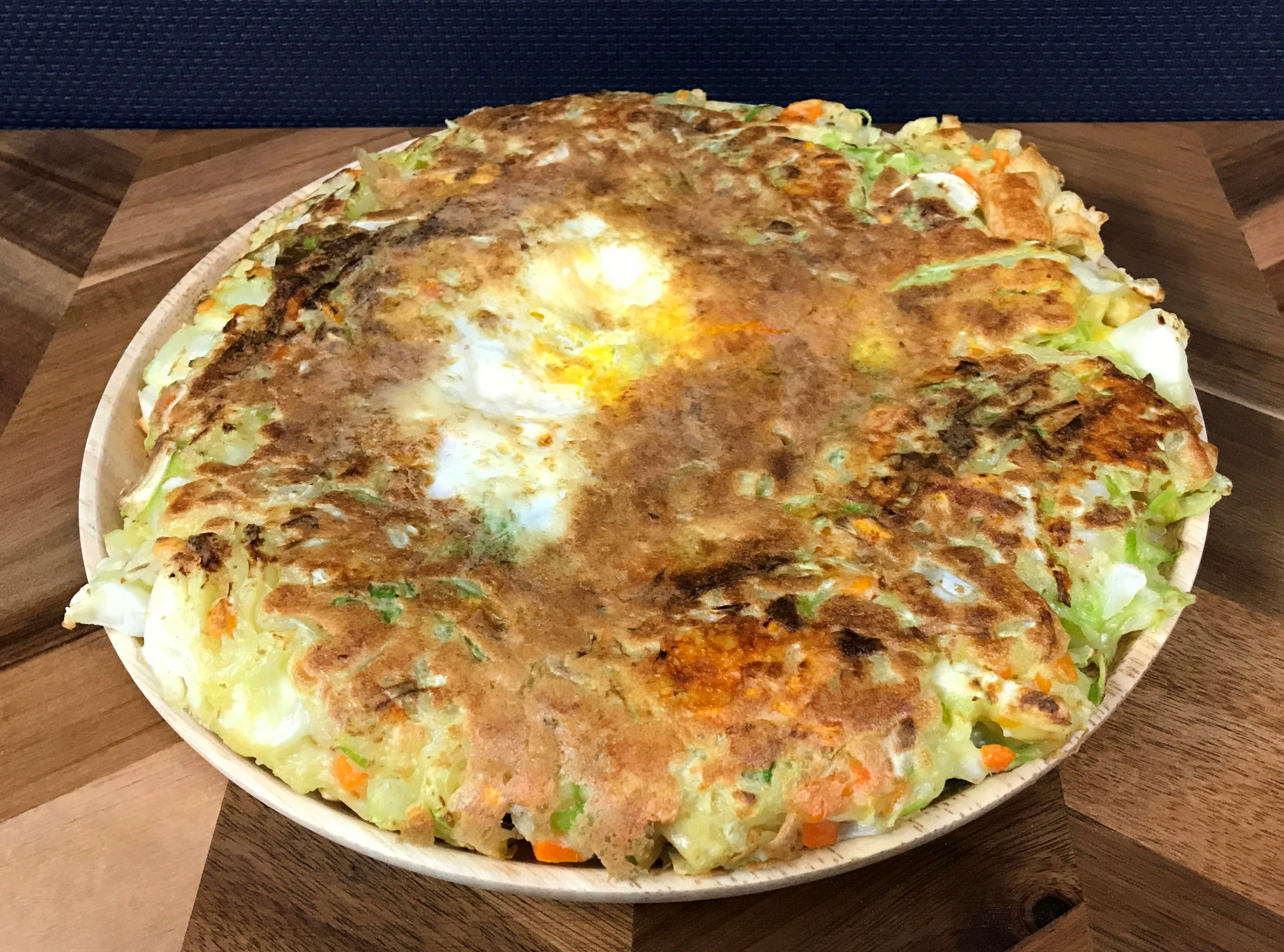 おうちで作ったジャンボお好み焼き
